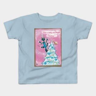 Zap Cat Christmas: Merry and BRIGHT Kids T-Shirt